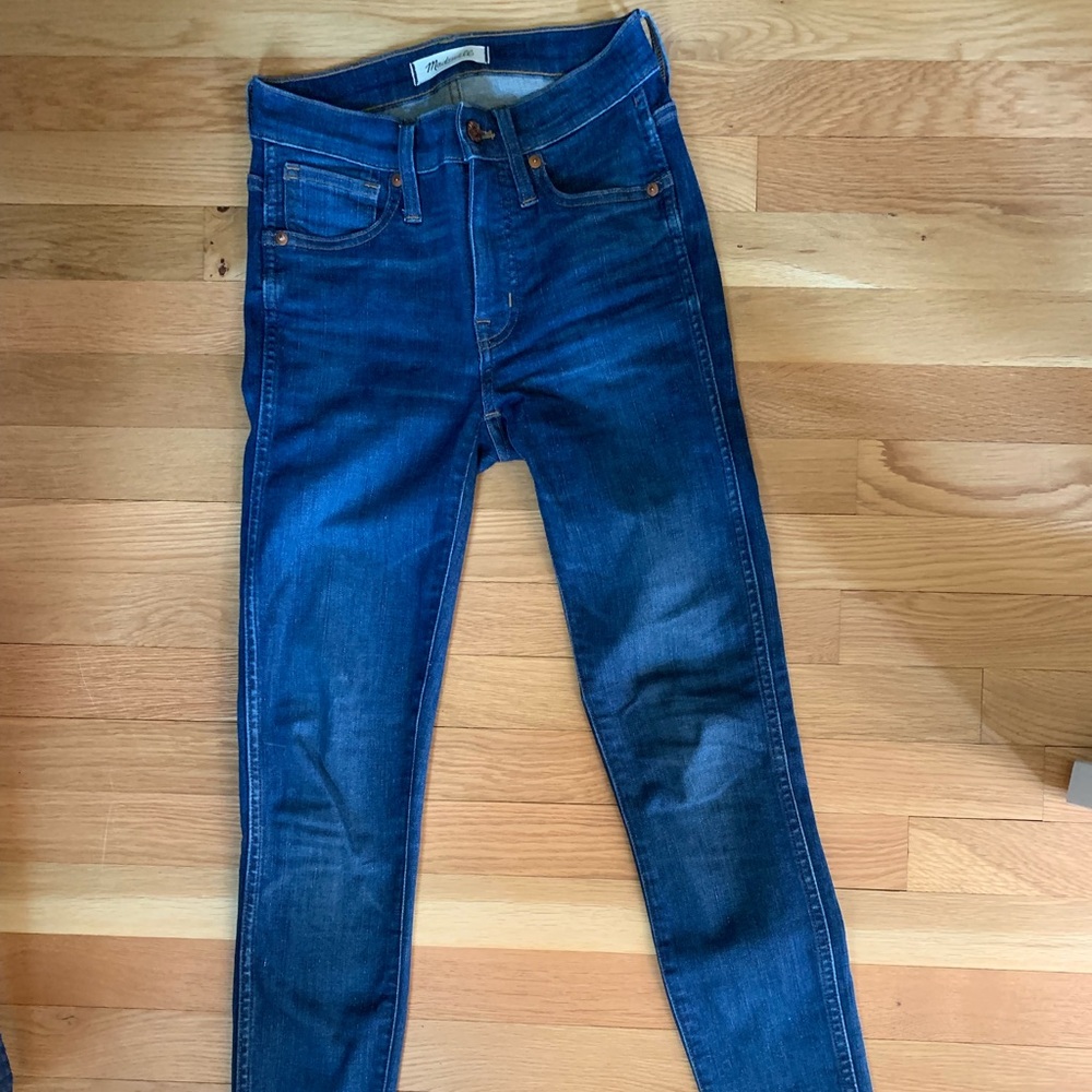 Madewell Skinny Jeans, Frayed Bottom - Picture 1 of 2